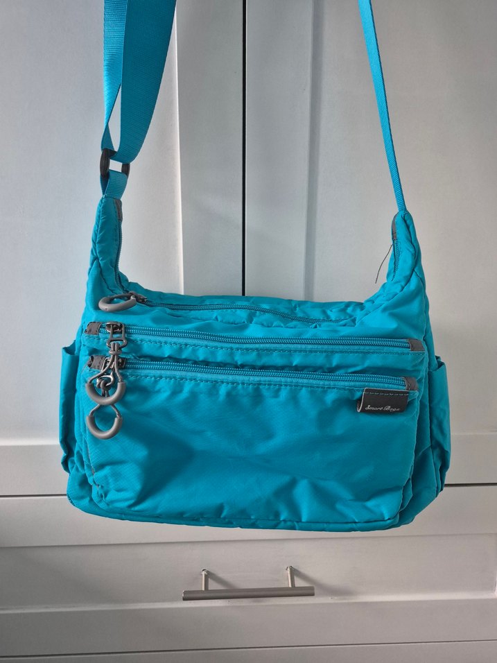 Turkuaz Kadın Fermuarlı Spor Çapraz Çanta - Görsel 2