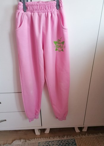 Pembe cocuk Rahat Kesim Eşofman Altı