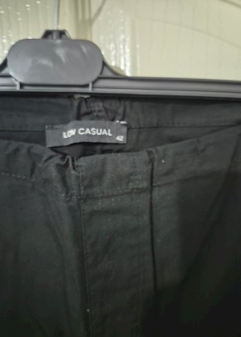 Kadın Siyah Keten Midi Kumaş Pantolon - Görsel 5