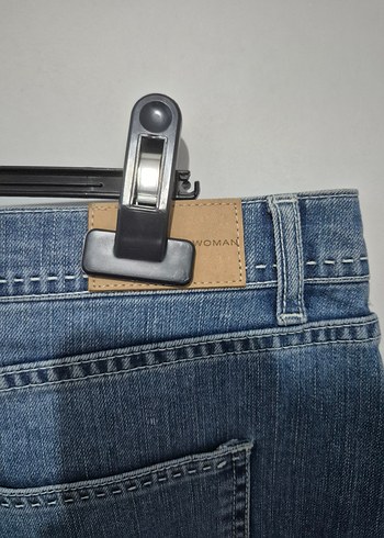 Gevşek Kesim Kot Midi Etek - Görsel 4