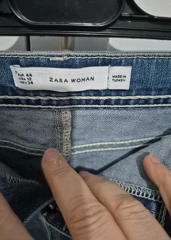 Gevşek Kesim Kot Midi Etek - Görsel 2