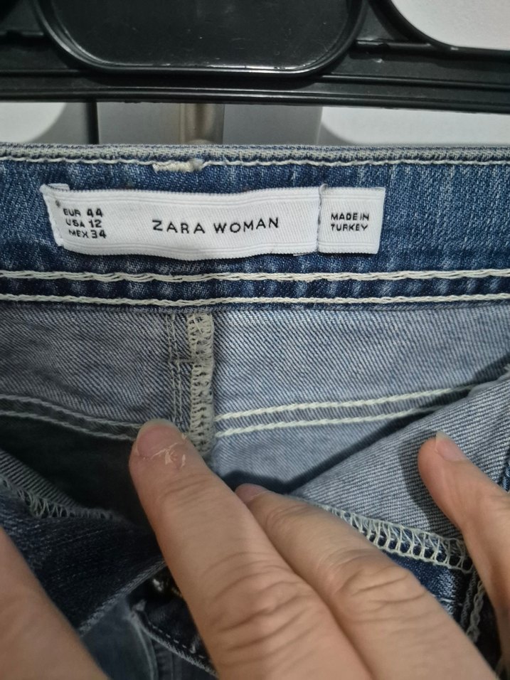 Gevşek Kesim Kot Midi Etek - Görsel 2