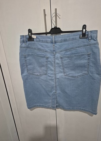 Mavi Denim Midi Etek - Görsel 5