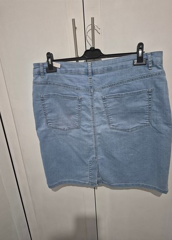 Mavi Denim Midi Etek - Görsel 4