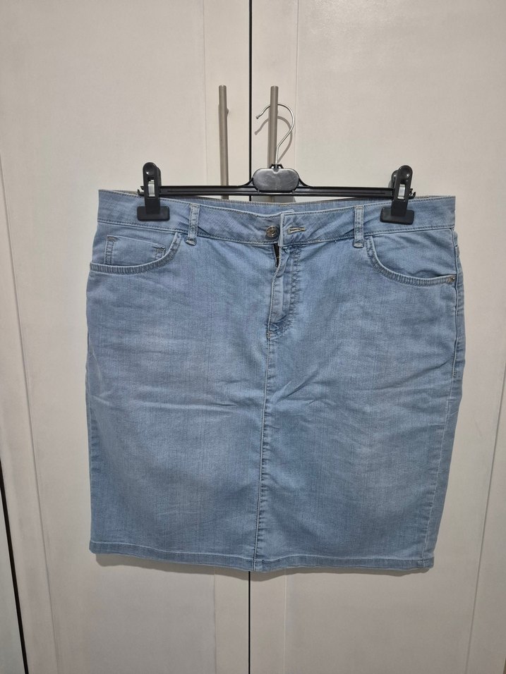 Mavi Denim Midi Etek - Görsel 2
