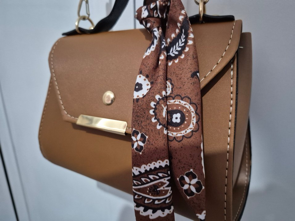 Kahverengi Deri Bohem Kadın Çanta - Görsel 4