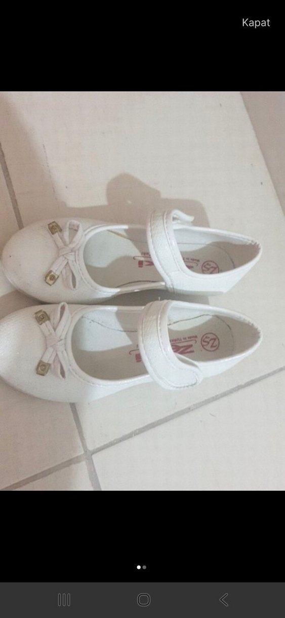 Kız Çocuk Beyaz  Babet Ayakkabı - Görsel 2