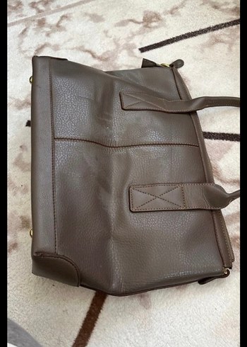 kahve  Deri Kadın Çanta - Görsel 4