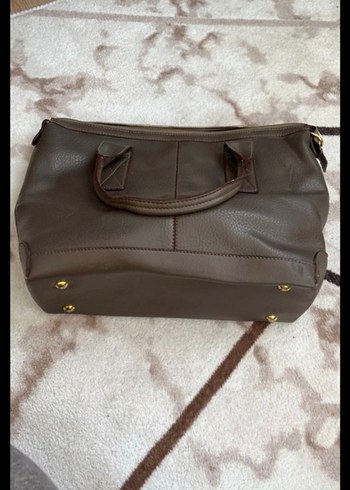 kahve  Deri Kadın Çanta - Görsel 2