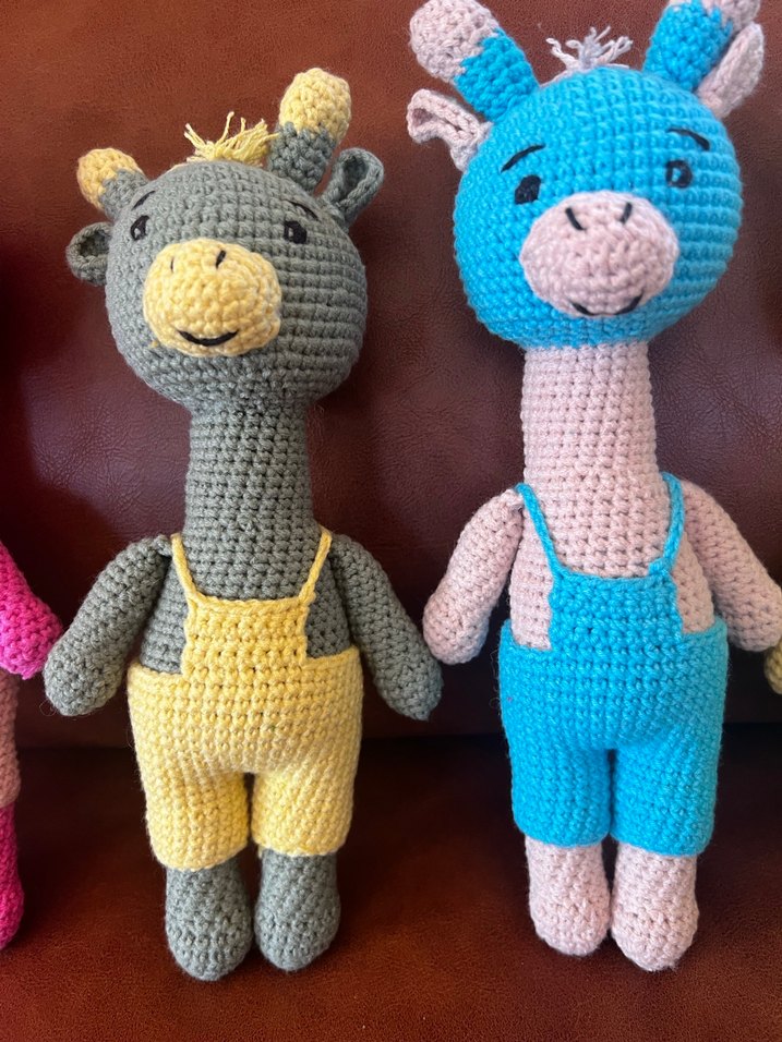 Renkli El Örgüsü Zürafa amigurumi - Görsel 3