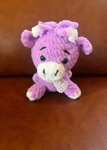 Kadife amigurumi Oyuncak İnek - Görsel 4