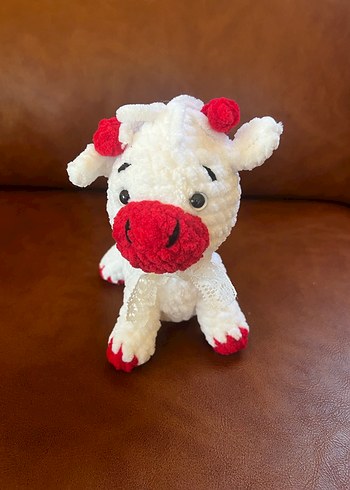 Kadife amigurumi Oyuncak İnek - Görsel 7