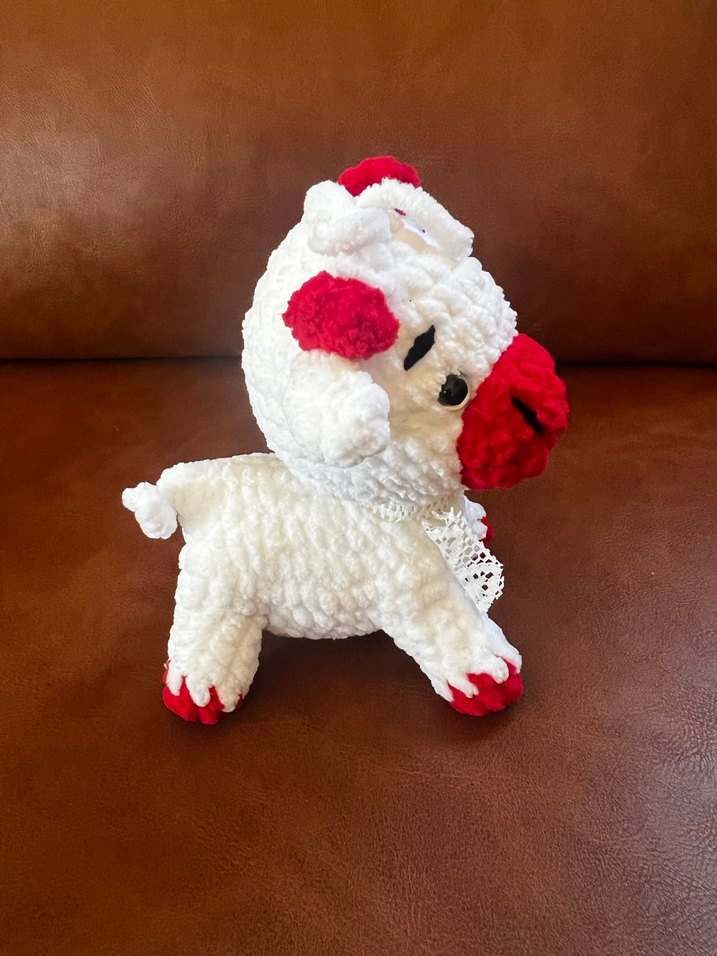 Kadife amigurumi Oyuncak İnek - Görsel 3