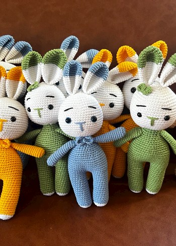 Renkli Örgü amigurumi tavşan - Görsel 2