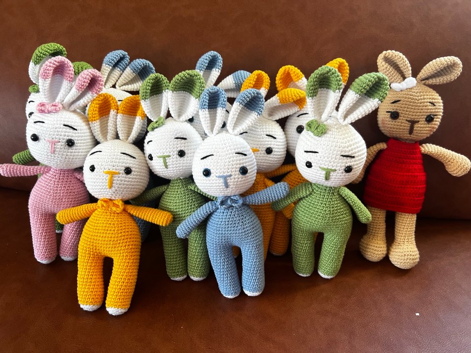 Renkli Örgü amigurumi tavşan - Görsel 2