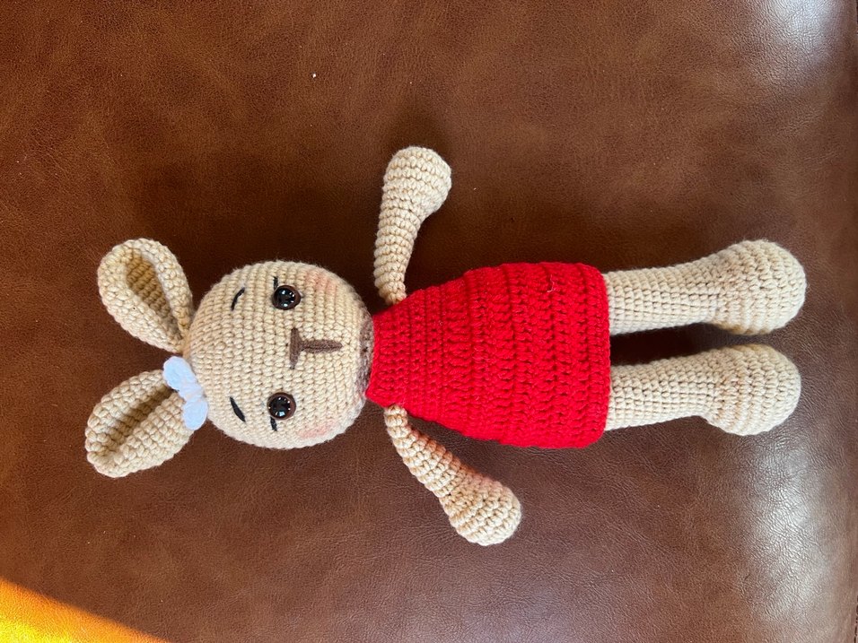 Renkli Örgü amigurumi tavşan - Görsel 4