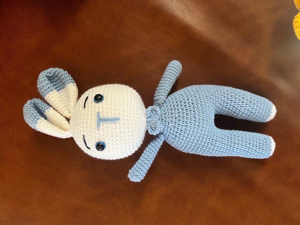 Renkli Örgü amigurumi tavşan - Görsel 5