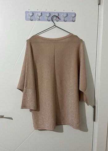 Bej V Yaka Örgü Kadın Kazak - Görsel 5