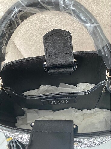 Beden siyah Renk Prada Rocky çanta + toz torbası