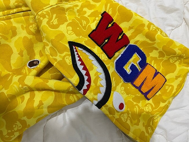 xxl Beden sarı Renk bape baby milo bape zip up