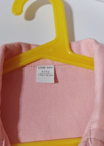LCW 5 6 yaş kız çocuk pembe kot ceket - Görsel 5