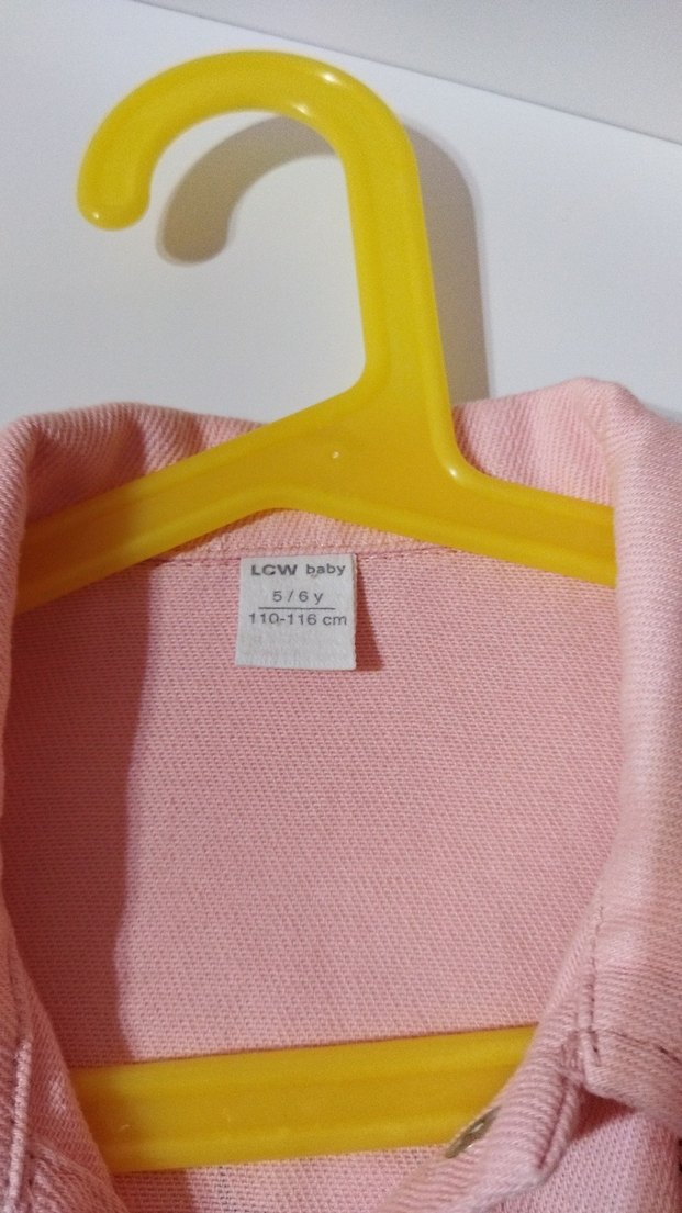 LCW 5 6 yaş kız çocuk pembe kot ceket - Görsel 5