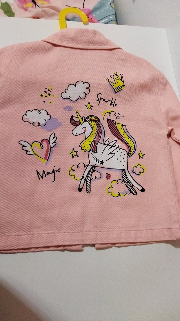 LCW 5 6 yaş kız çocuk pembe kot ceket - Görsel 3