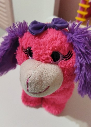 Pembe ve Mor Peluş Oyuncak Köpek - Görsel 2