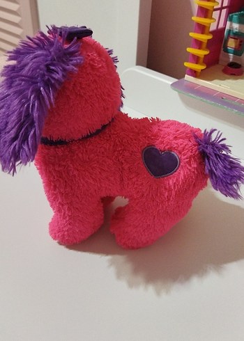 Pembe ve Mor Peluş Oyuncak Köpek - Görsel 3