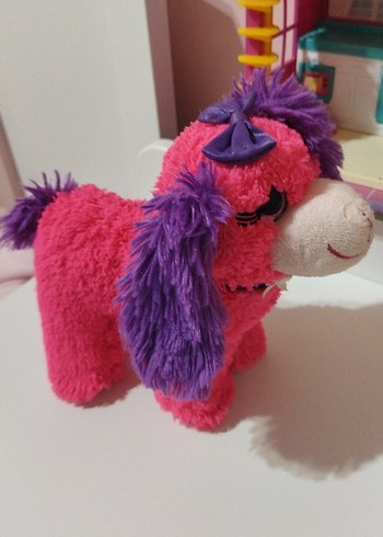 Pembe ve Mor Peluş Oyuncak Köpek - Görsel 4