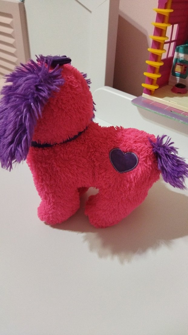 Pembe ve Mor Peluş Oyuncak Köpek - Görsel 3