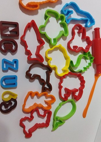 Renkli Hayvan ve Harf Şekilli hamur kalıpları - Görsel 2