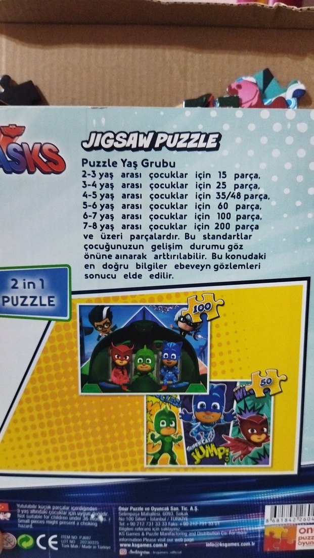 PJ Masks 2'si 1 Arada Çocuk Puzzle - Görsel 5