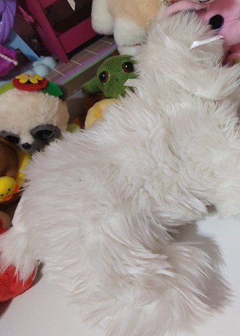 Beyaz Peluş Kaniş kız çocuk çanta - Görsel 5