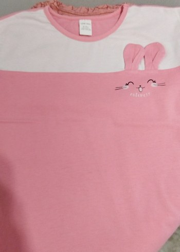 Kız Çocuk Pembe Kısa Kollu Tişörtler - Görsel 2