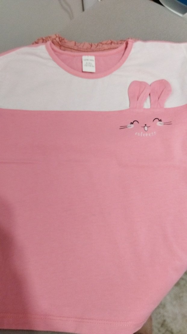 Kız Çocuk Pembe Kısa Kollu Tişörtler - Görsel 2