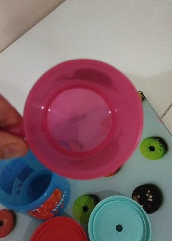 Renkli Kapaklı Çocuk kupa bardaklar - Görsel 6