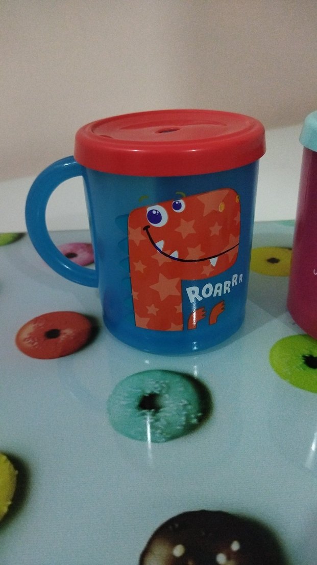 Renkli Kapaklı Çocuk kupa bardaklar - Görsel 3