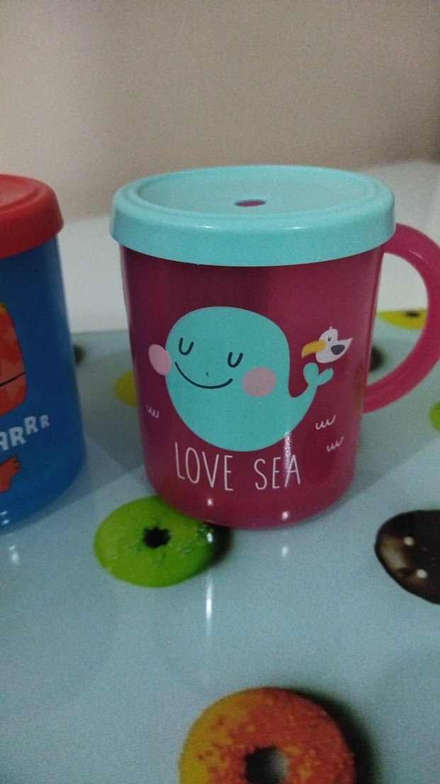 Renkli Kapaklı Çocuk kupa bardaklar - Görsel 4