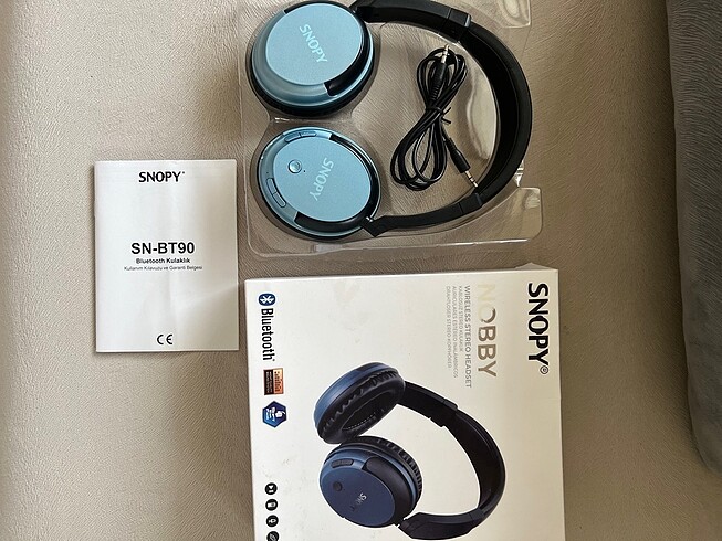 Snopy marka Mavi Bluetooth Kulaklık