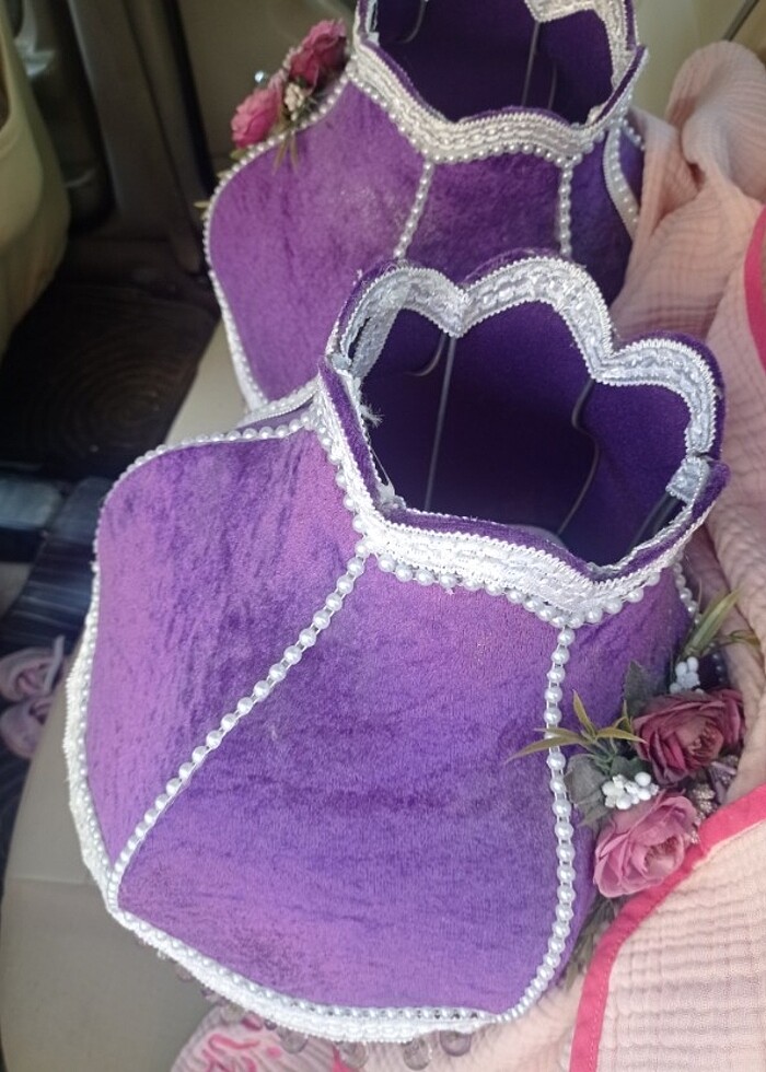 Antika abajur kadife - Görsel 5