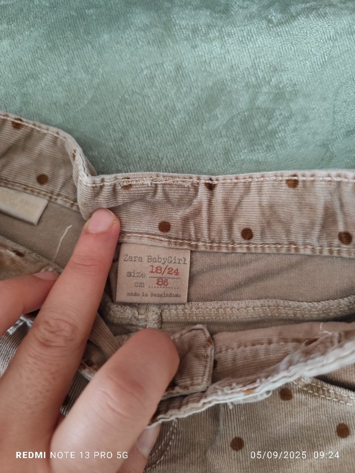 Kahverengi Puantiyeli Süet Düğmeli Şort zara - Görsel 2