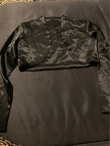 siyah saten bolero