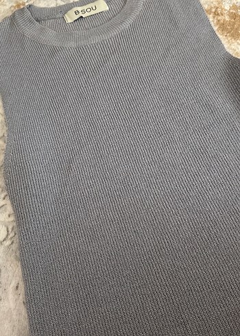 diğer Beden Gri Kadın Triko Süveter BSOU