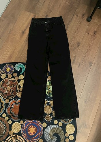 Kadın Siyah Regular Fit Denim Pantolon - Görsel 2