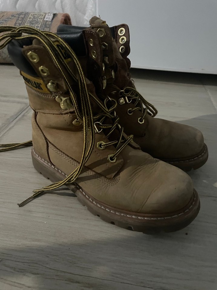 Kahverengi Deri Kadın Bot - Kürklü, Takoz Topuklu - Görsel 4