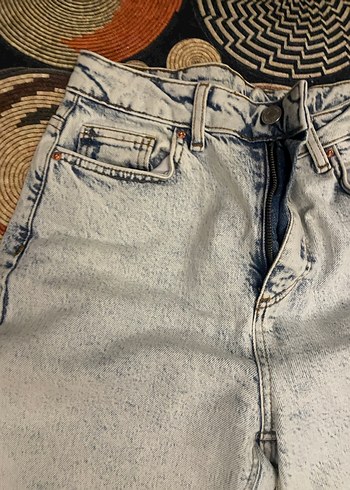 Gri Bağcıklı Salaş Midi Kadın Kot Pantolon - Görsel 2