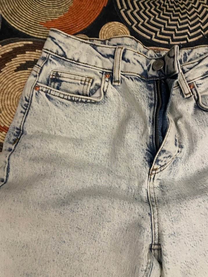 Gri Bağcıklı Salaş Midi Kadın Kot Pantolon - Görsel 2