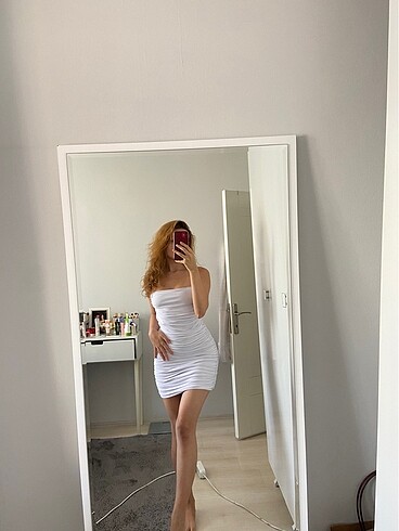 Zara Whenever company beyaz mini elbise