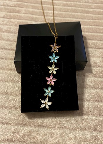 Renkli Çiçek Kolye - Görsel 6